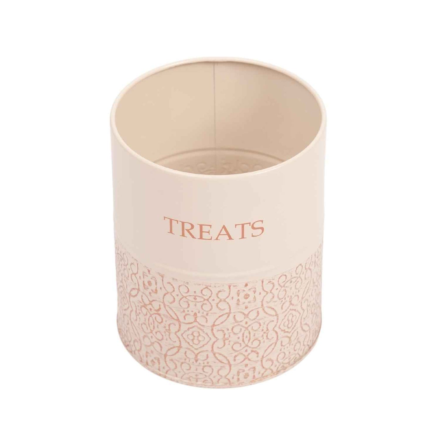 Country Living Dog Treat Canisters - Set of 2 Carbon Steel Jars with Bamboo Lids – White Swan