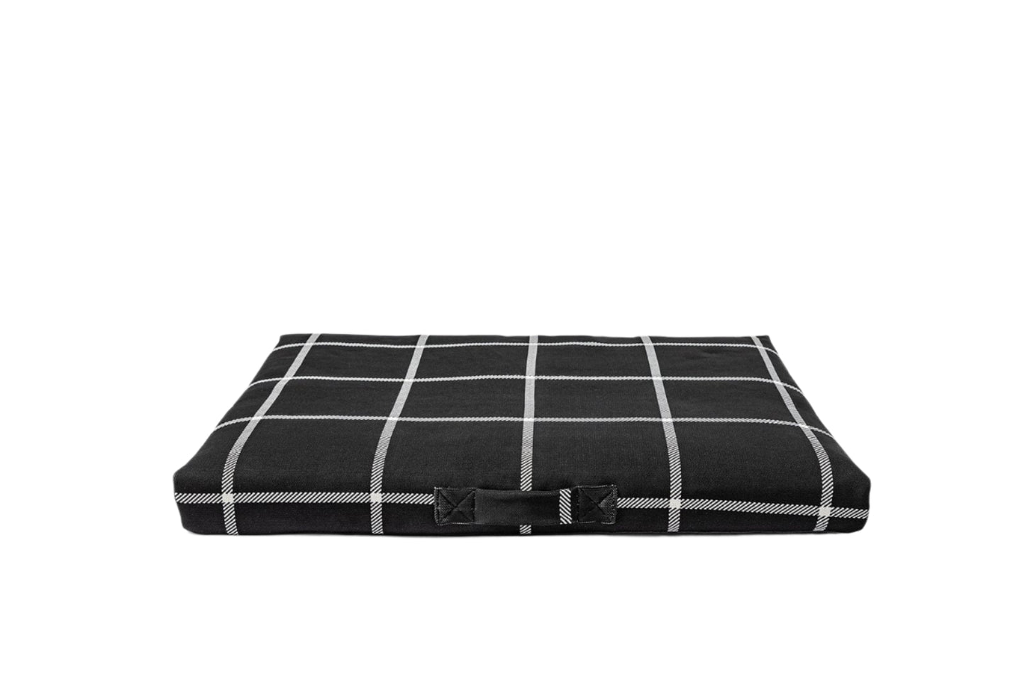 Black Plaid Orthopedic Dog Bed