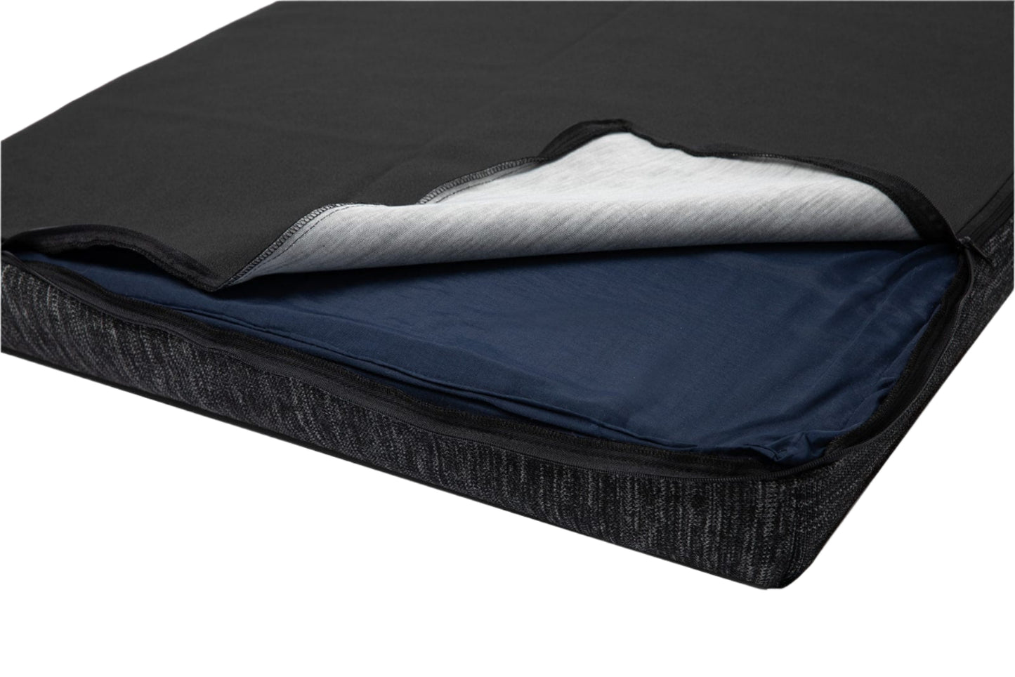 Black Plaid Orthopedic Dog Bed Mattress 2