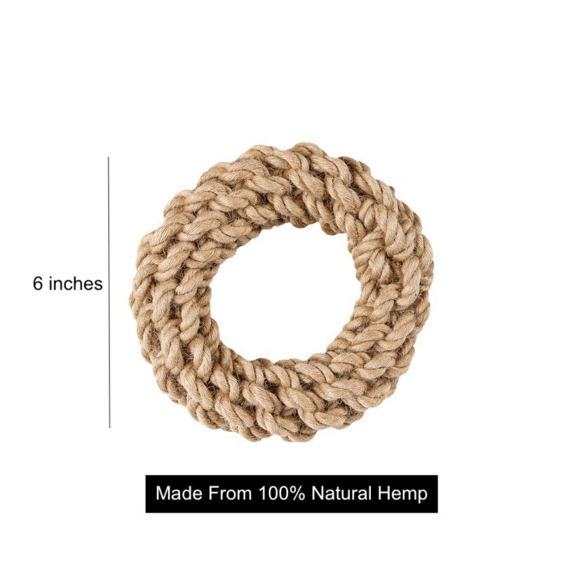 Eco Hemp Ring Toy Size