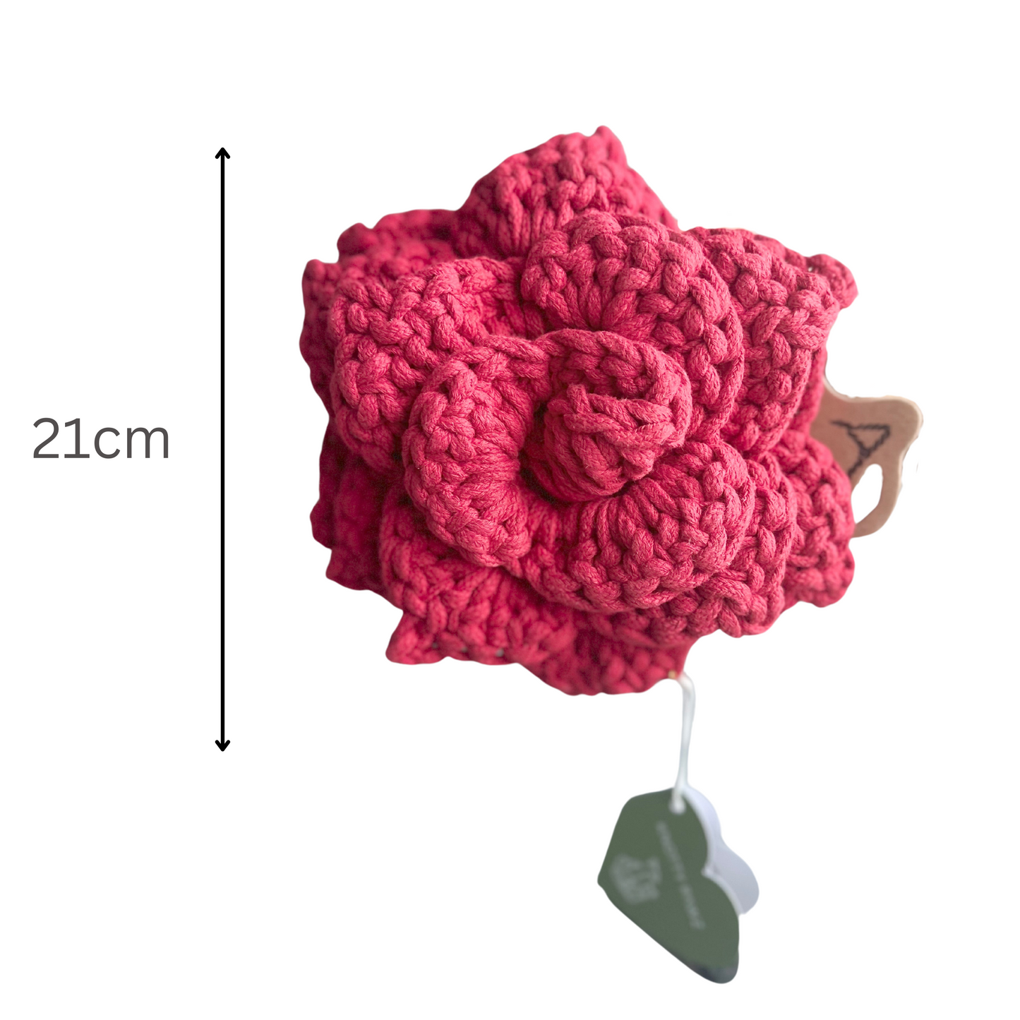 Handmade Crimson Blossom Sniff Flower Dog Toy