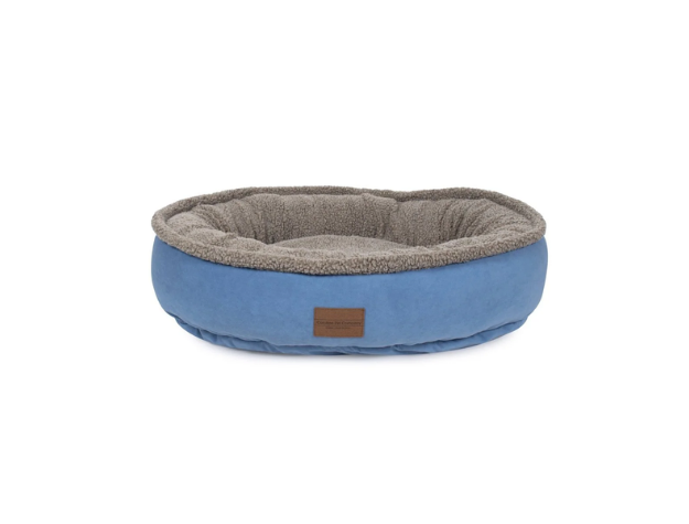 Microfiber Comfy Cup Dog Bed Blue Small