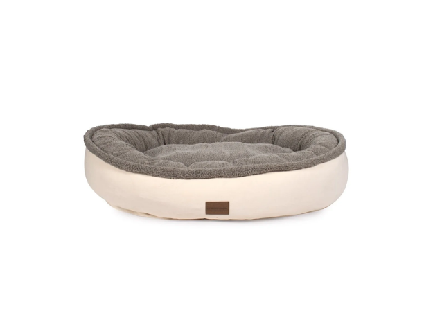 Microfiber Comfy Cup Dog Bed Tan Large