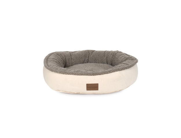 Microfiber Comfy Cup Dog Bed Tan Small