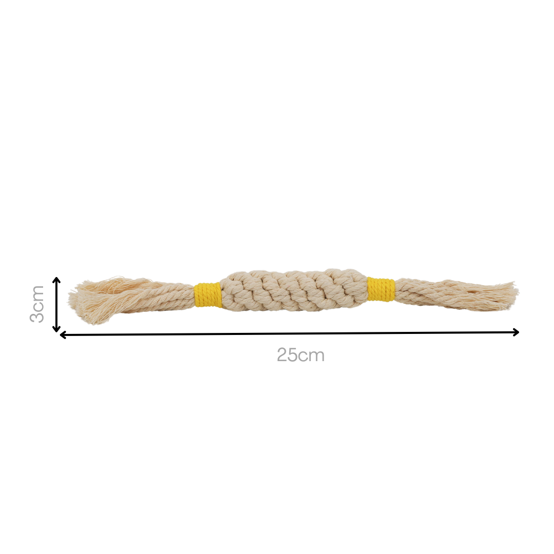 Rainbow Candy Macrame Rope Pet Toy Custard