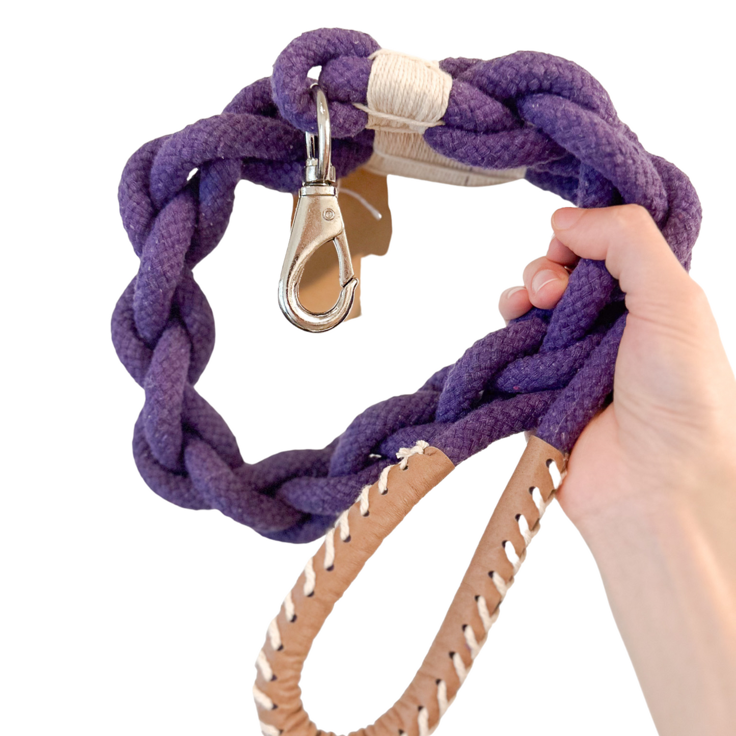 Wanderlust Cotton Rope Leash Purple