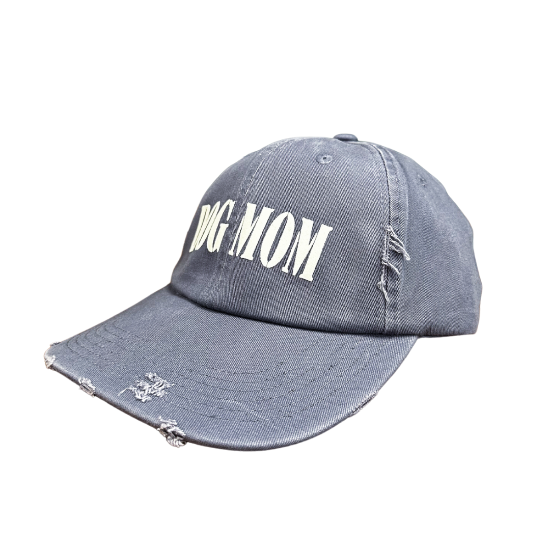Dog Mom Distressed Cap - Scotland Blue