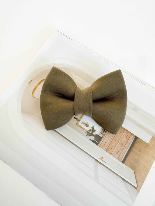 Army Green Dog Bow