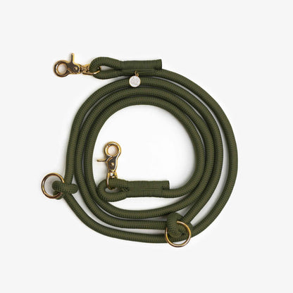 Moss Green Hands Free Braided Leash