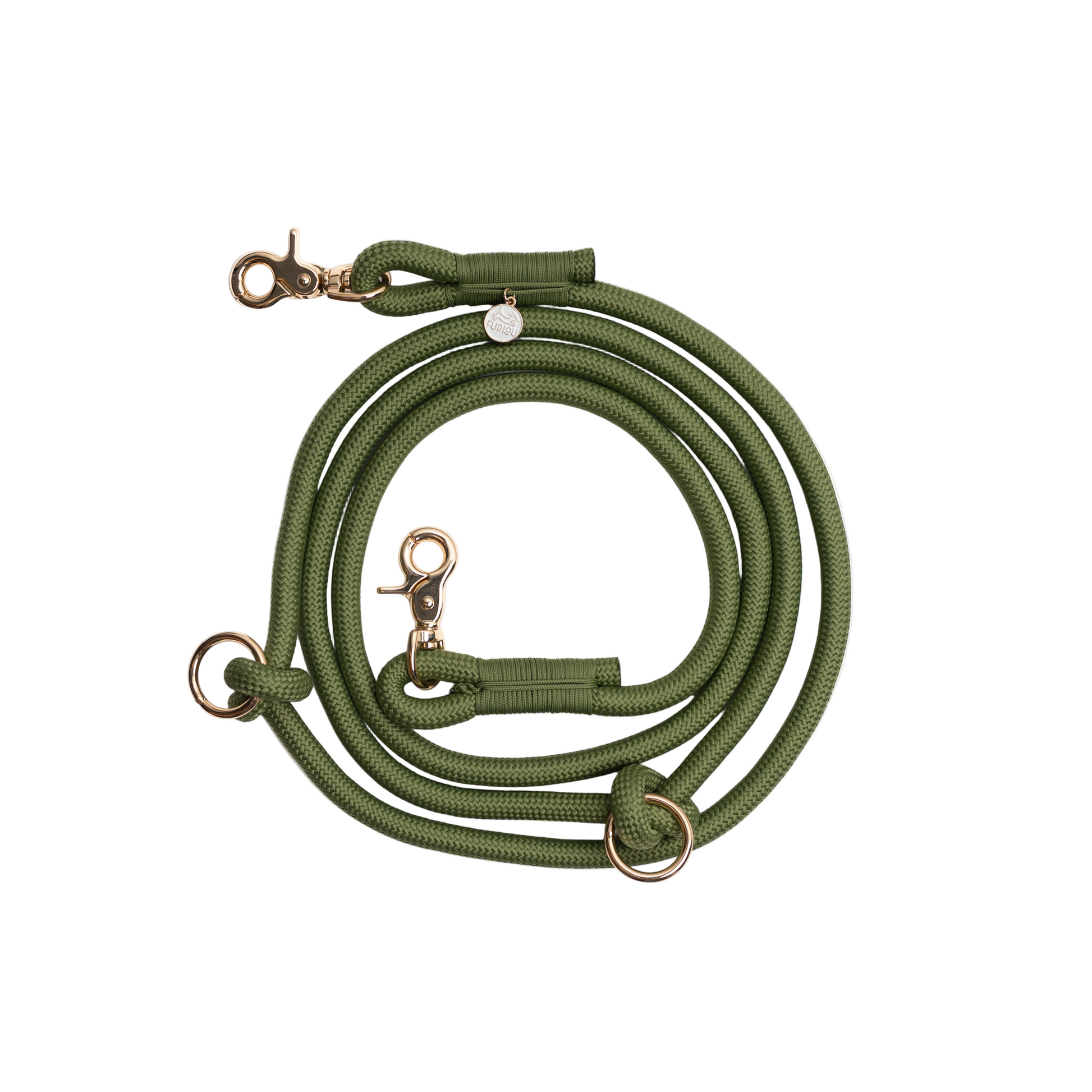 'Green' - Hands Free Braided Leash