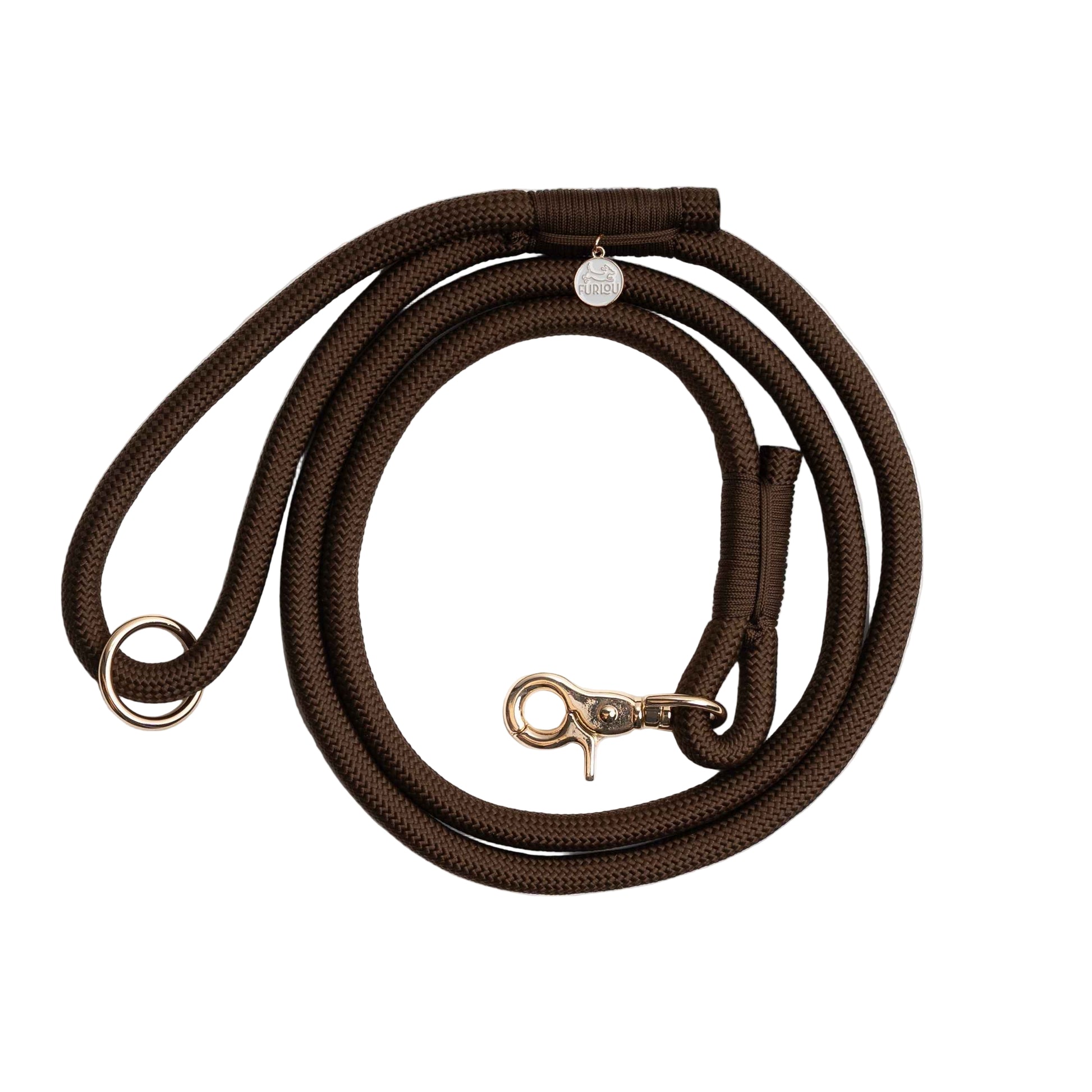 'Brown' - Braided Rope Leash