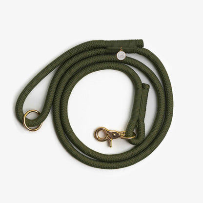 Moss Green Braided Rope Leash