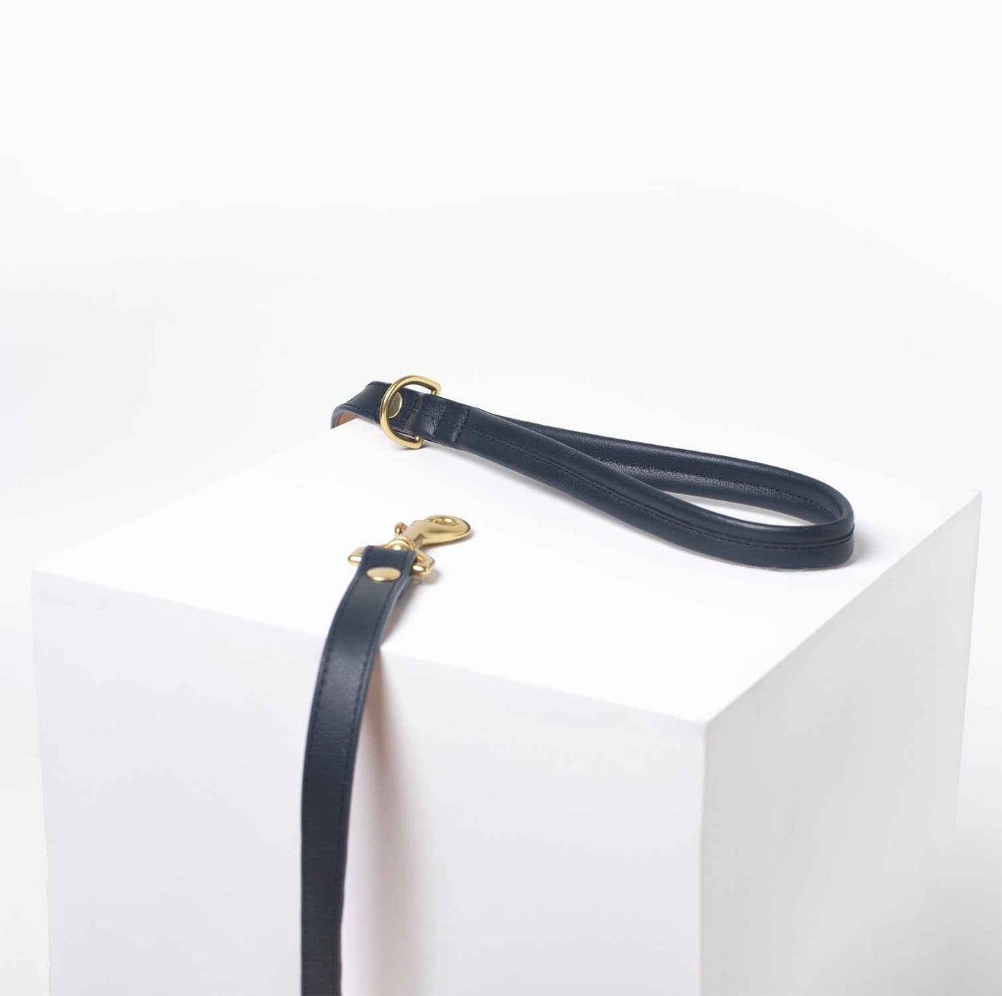 Midnight Leash Navy Blue Leather
