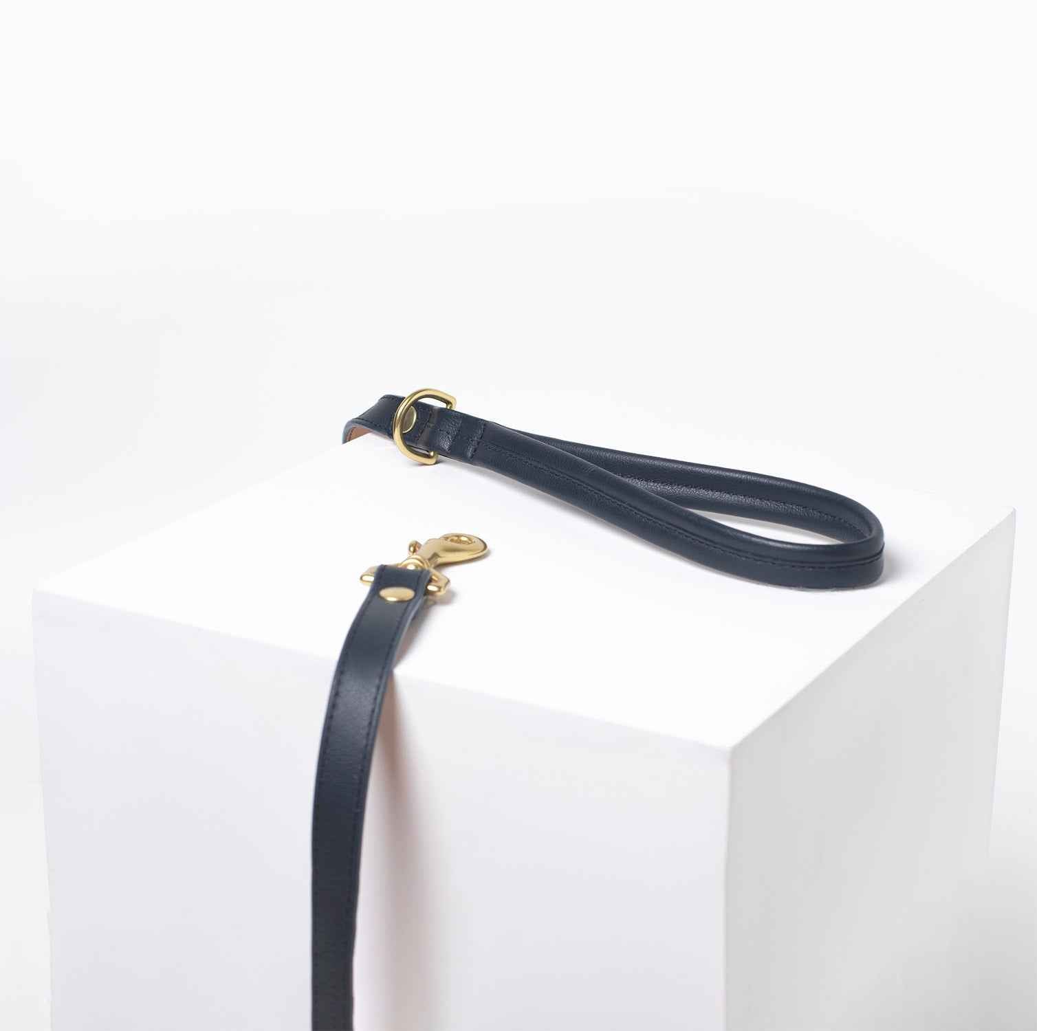 Midnight Leash Navy Blue Leather