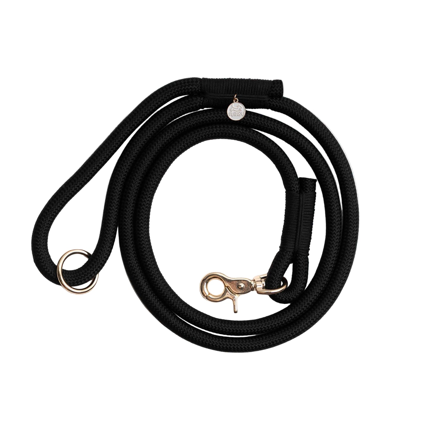 'Black' - Braided Rope Leash