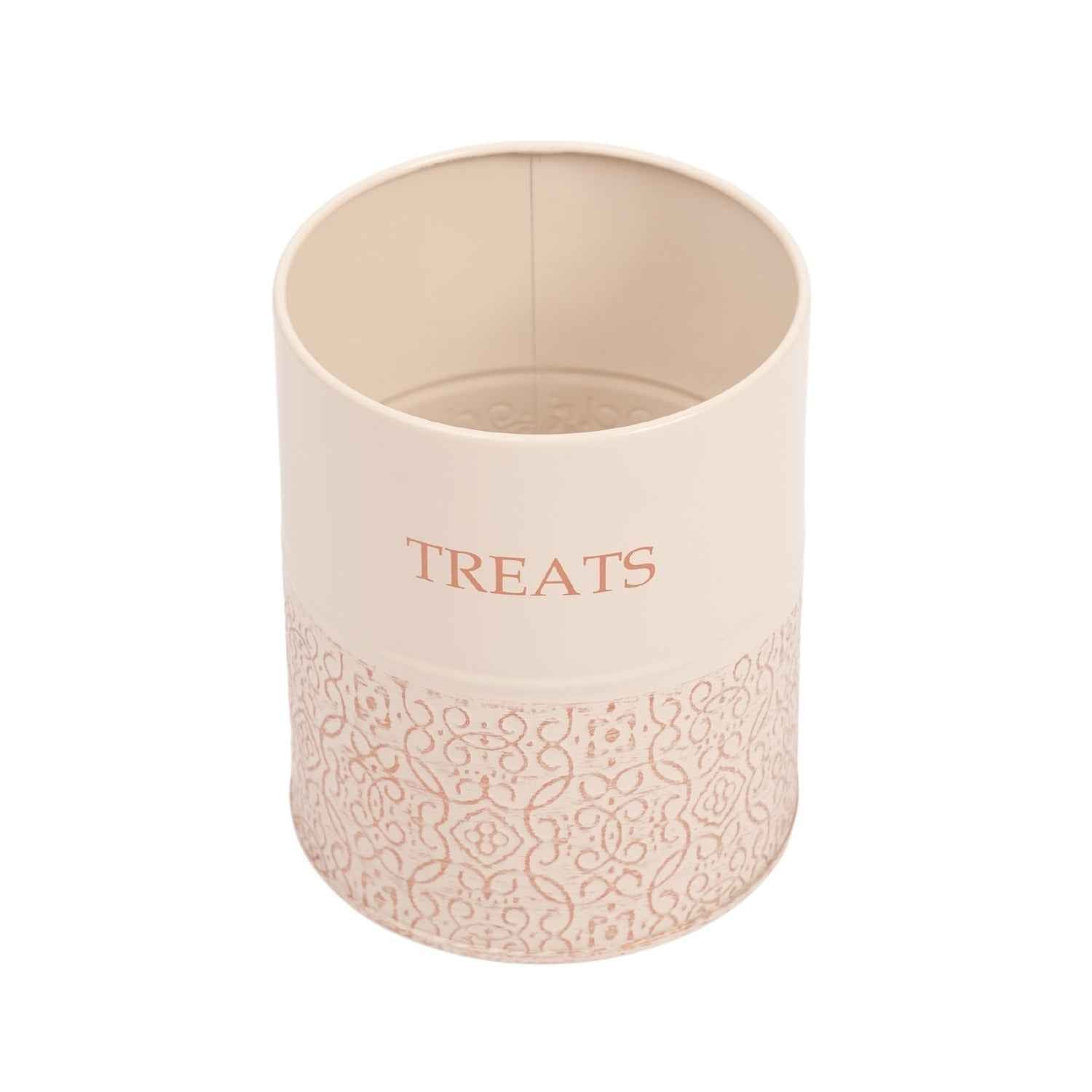 Country Living Dog Treat Canisters - Set of 2 Carbon Steel Jars with Bamboo Lids – White Swan
