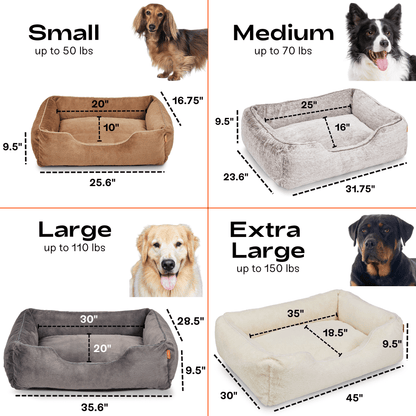 The Sammy Dog Bed size guide