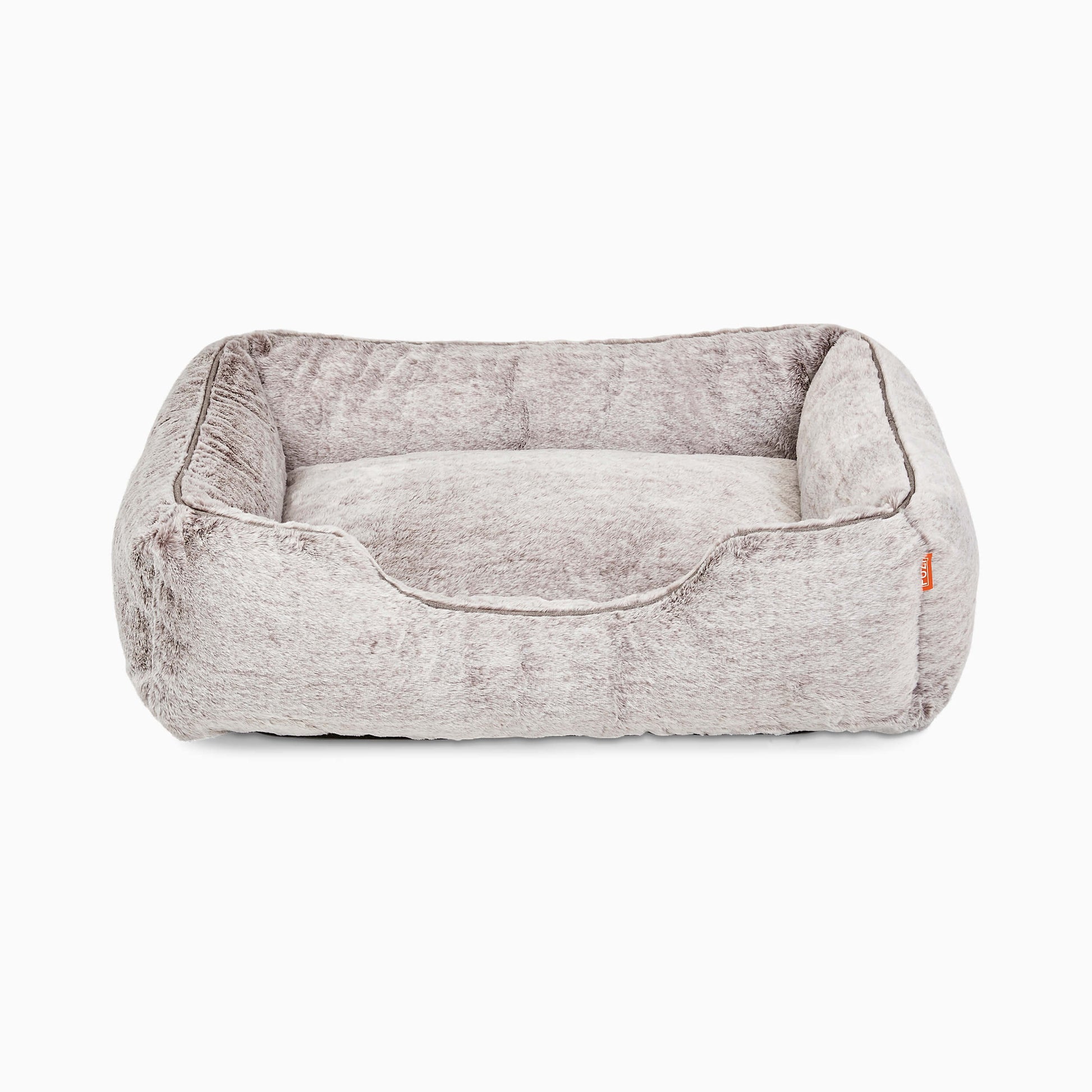 Gray pet bed on a white background