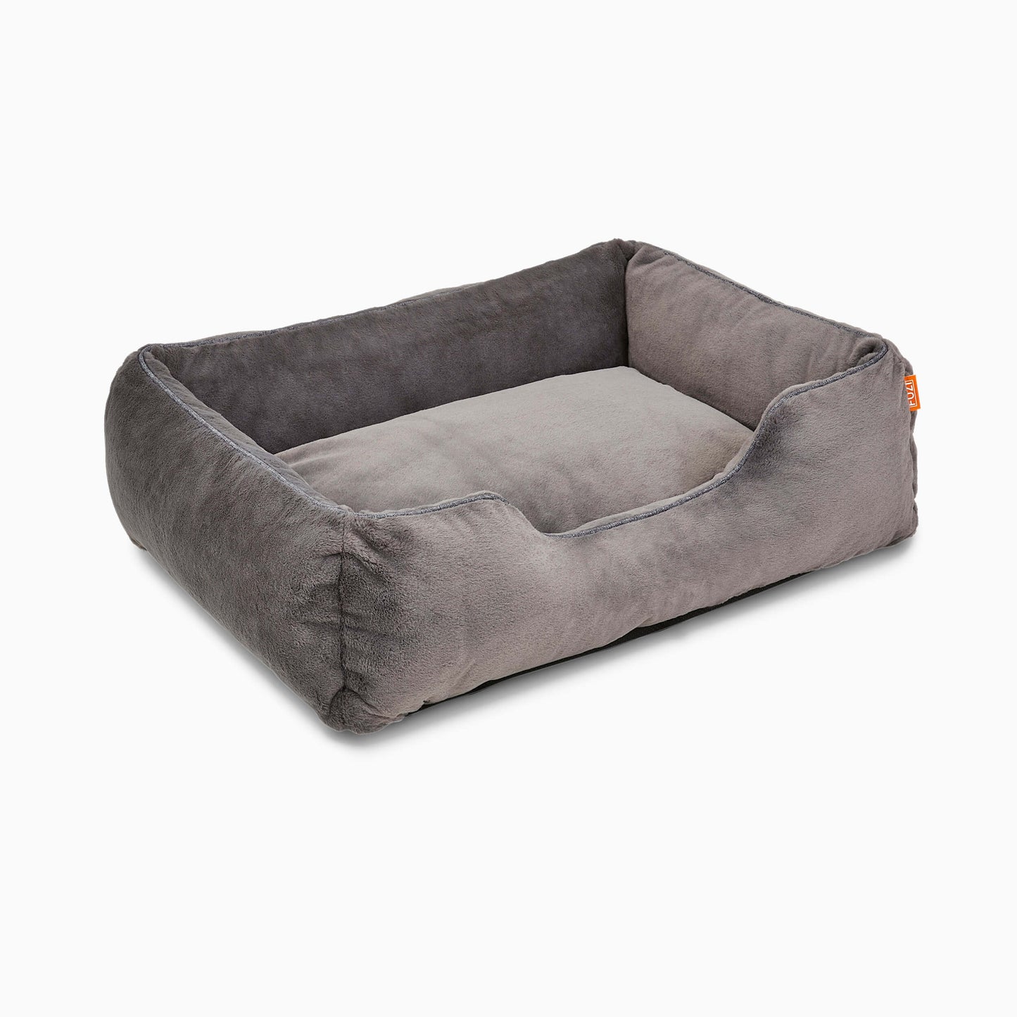 Gray pet bed on a white background