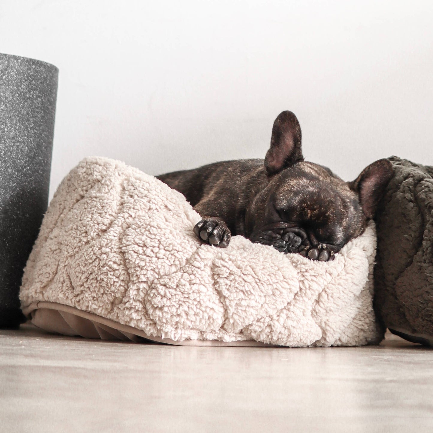 Taart Small Breed Dog Bed in Plum, Fern, & Camel