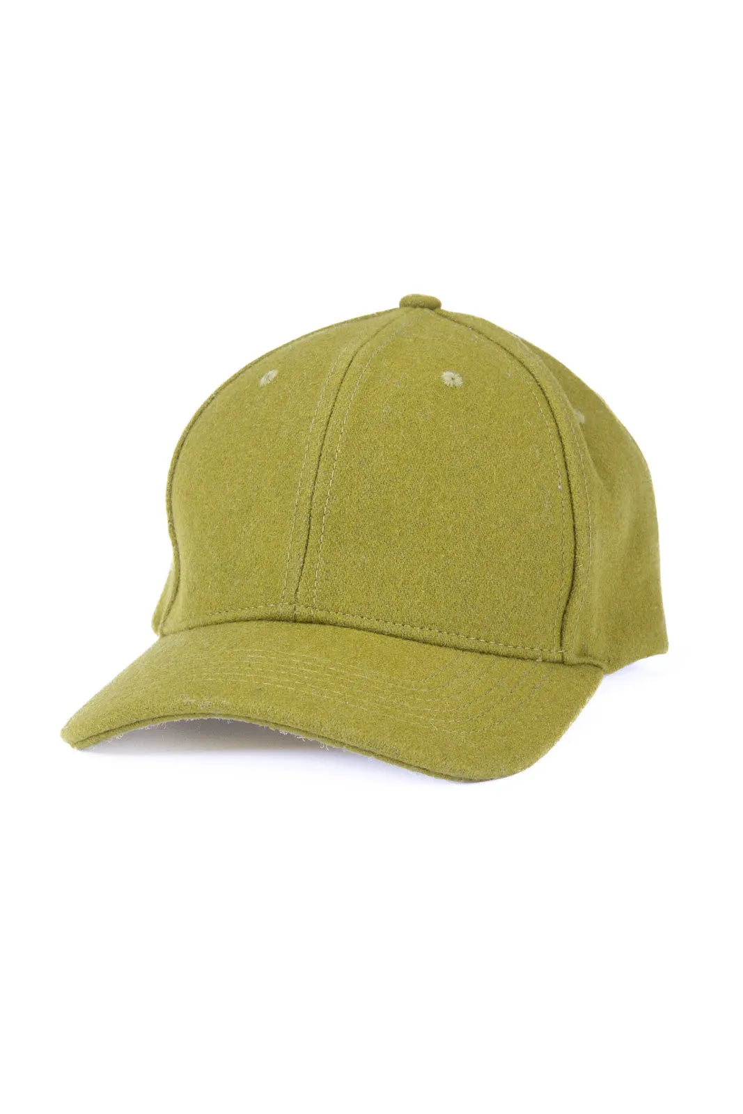 Green baseball cap on a white background