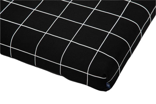 Black Grid Orthopedic Dog Bed
