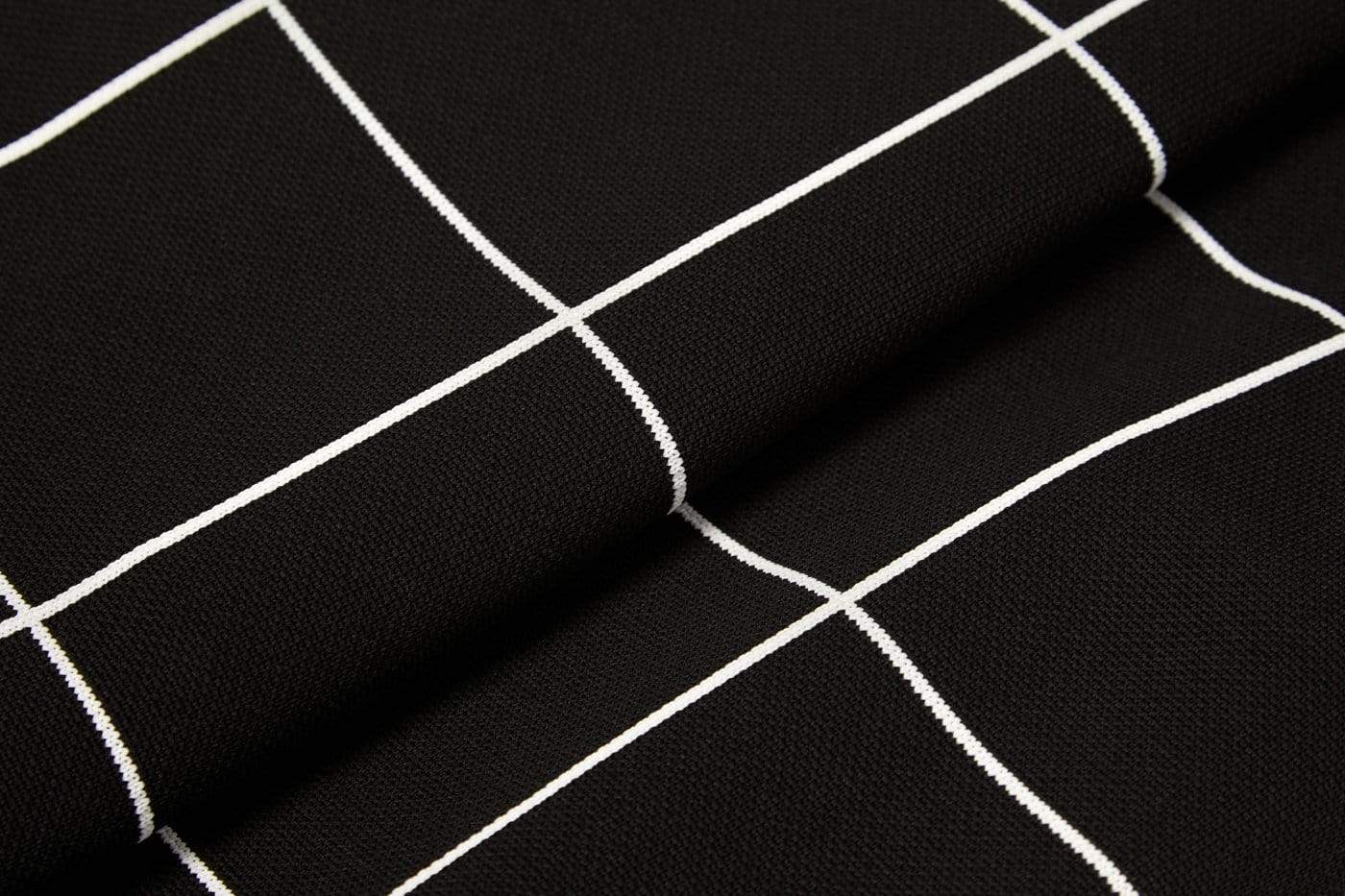 Black Grid Orthopedic Dog Bed Close Up