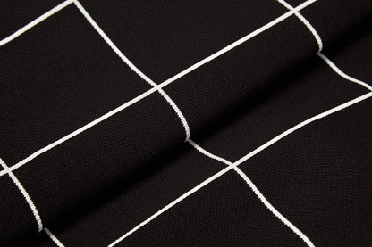 Black Grid Orthopedic Dog Bed Close Up