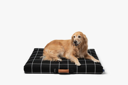 Black Grid Orthopedic Dog Bed Dog