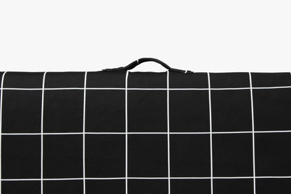 Black Grid Orthopedic Dog Bed Handle
