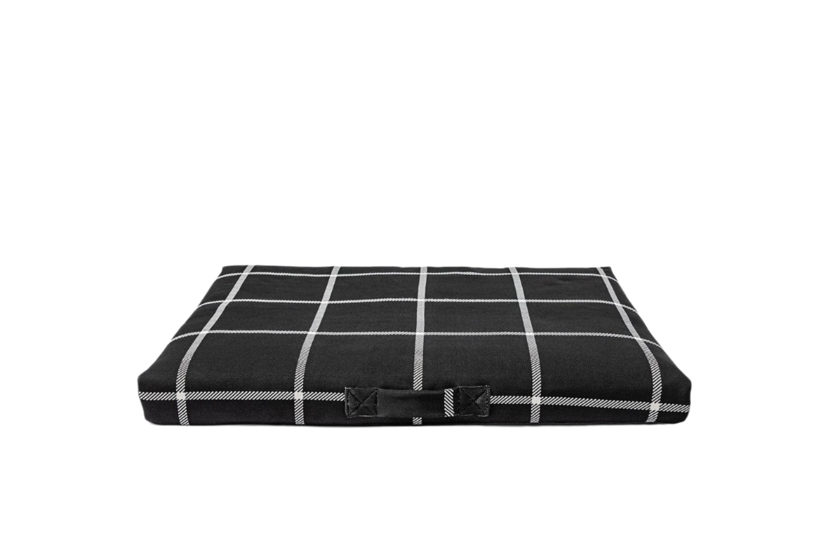 Black Plaid Orthopedic Dog Bed