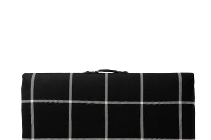 Black Plaid Orthopedic Dog Bed Handle