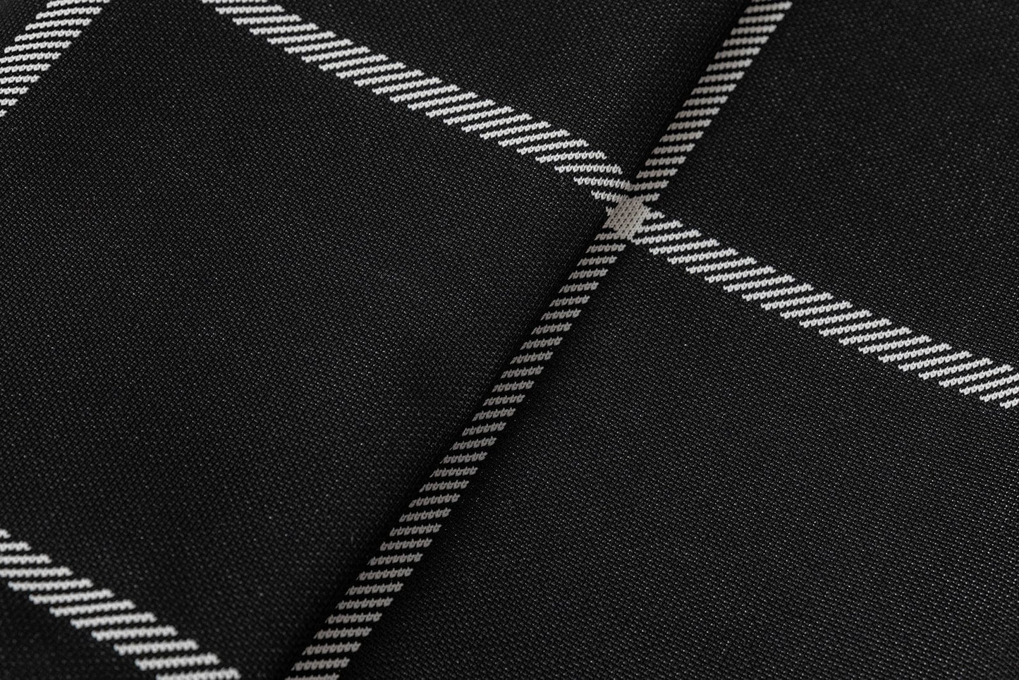 Black Plaid Orthopedic Dog Bed Up Close