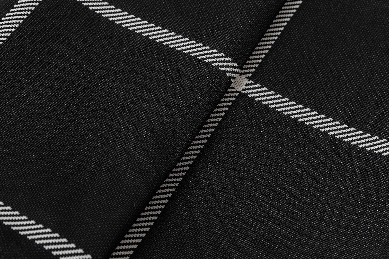 Black Plaid Orthopedic Dog Bed Up Close