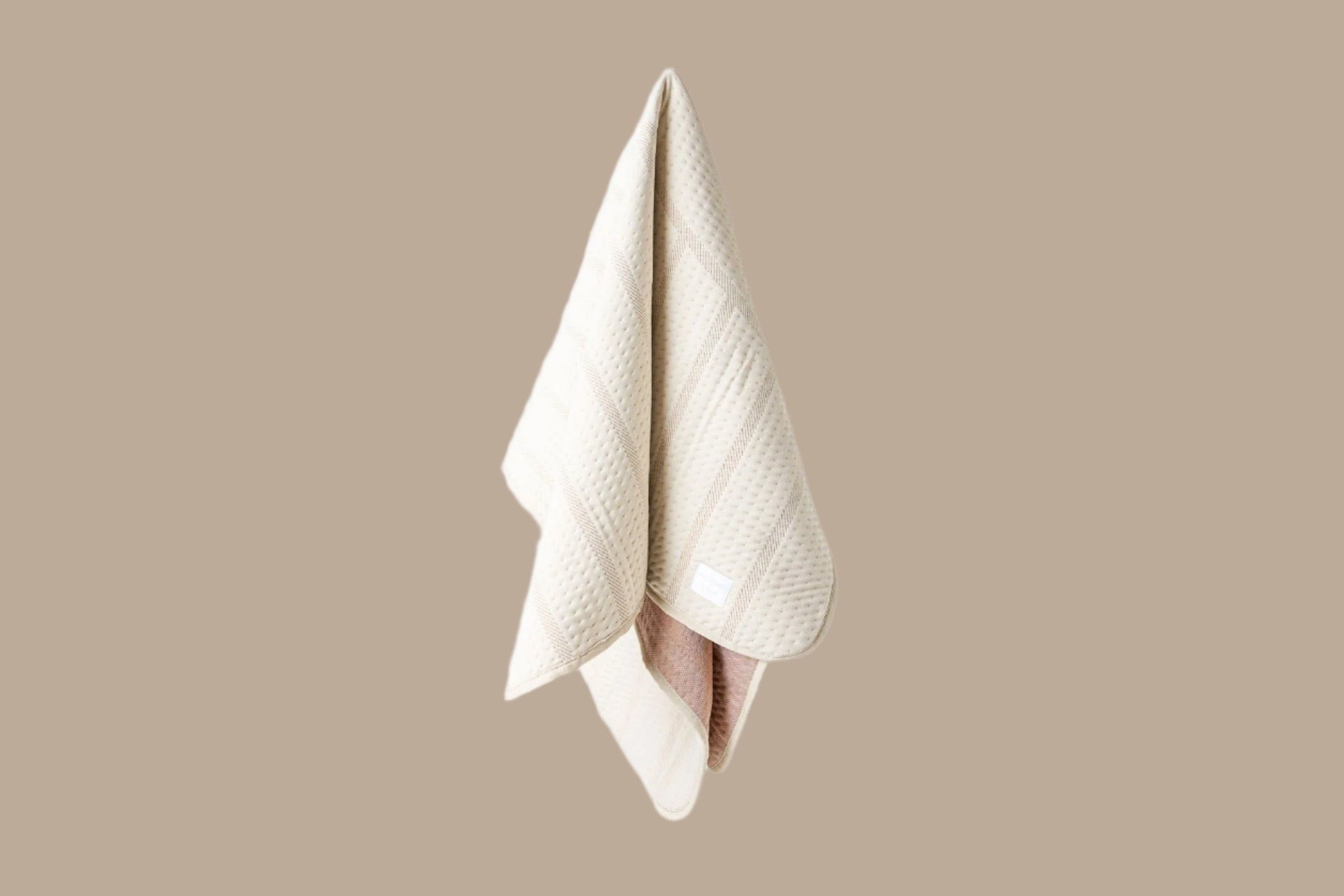Brigette Romanek Luxury Pet Throw Blanket in Cream Hanging