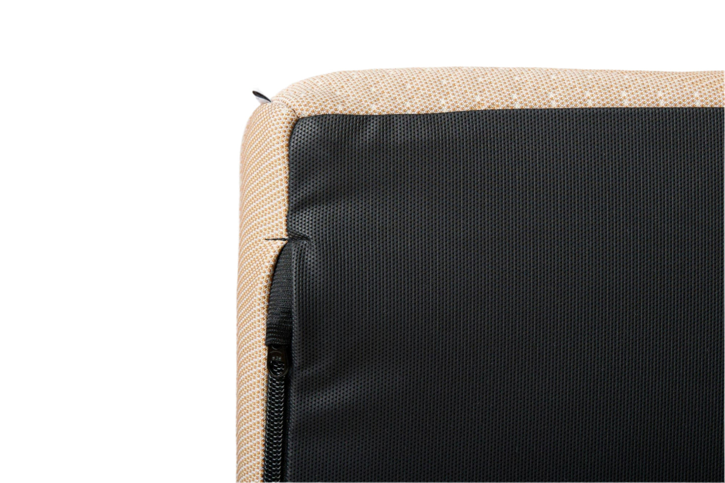 Brigette Romanek Taupe Orthopedic Dog Bed Back