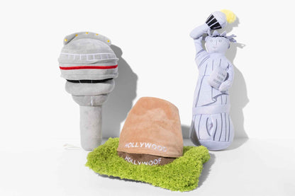 Hollywoof, The Six, and Liberty Nose Work Dog Toys on white background