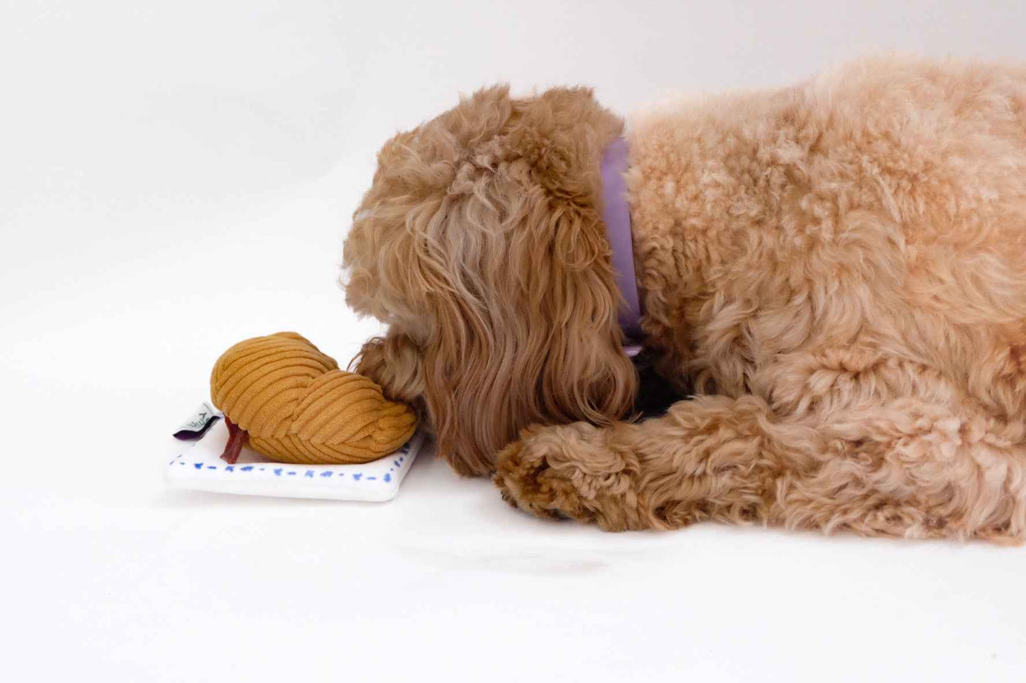 Croissant Nose Work Toy / Enrichment Toy with brown fluffy