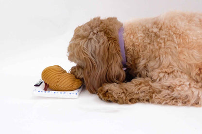 Croissant Nose Work Toy / Enrichment Toy with brown fluffy