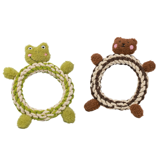 Daisy & Jasper Squeaky Plush Rope Toys