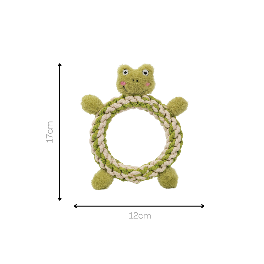 Daisy & Jasper Squeaky Plush Rope Toys Size
