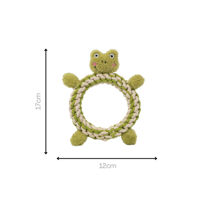 Daisy & Jasper Squeaky Plush Rope Toys Size