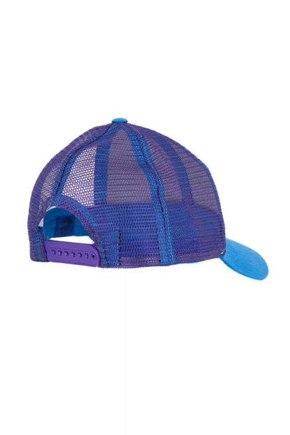 Blue mesh cap on a white background