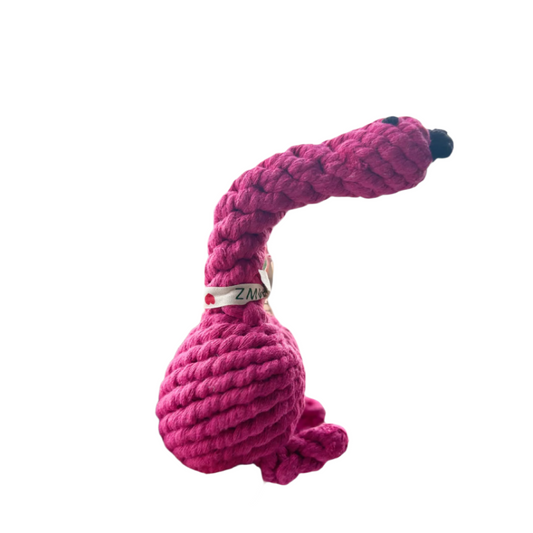 Flamingo Fun Rope Dog Toy