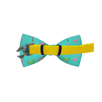 Flamingo Miami Vice Dog Bow Tie Back