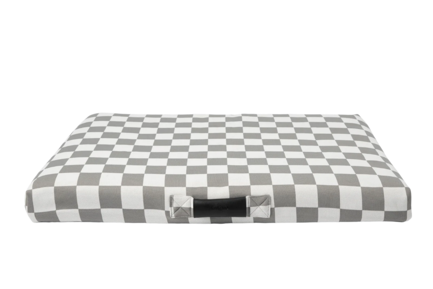 Gray Checker Orthopedic Dog Bed