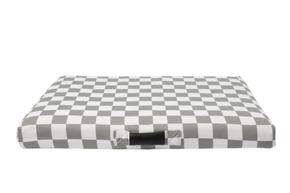 Gray Checker Orthopedic Dog Bed