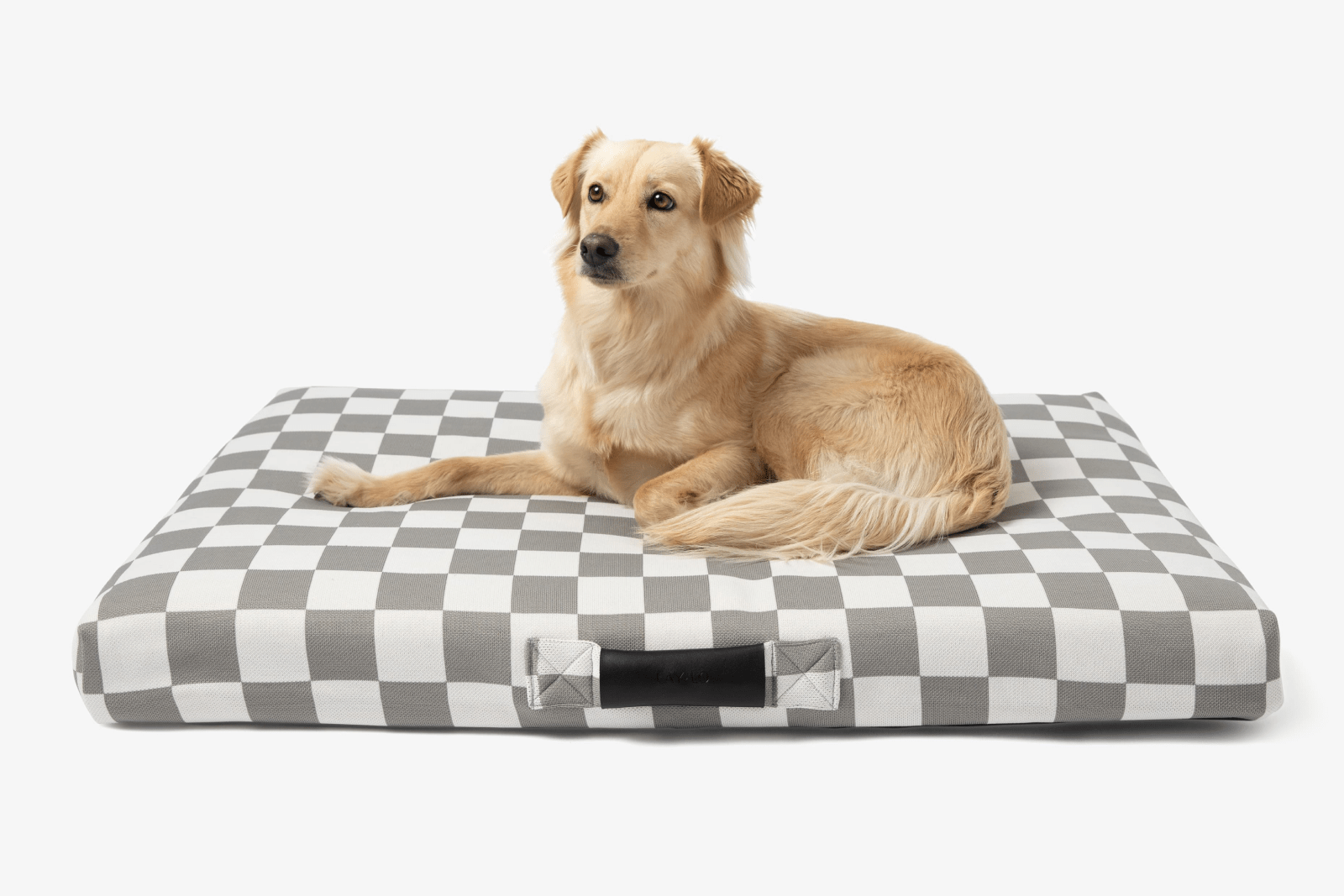 Gray Checker Orthopedic Dog Bed Dog