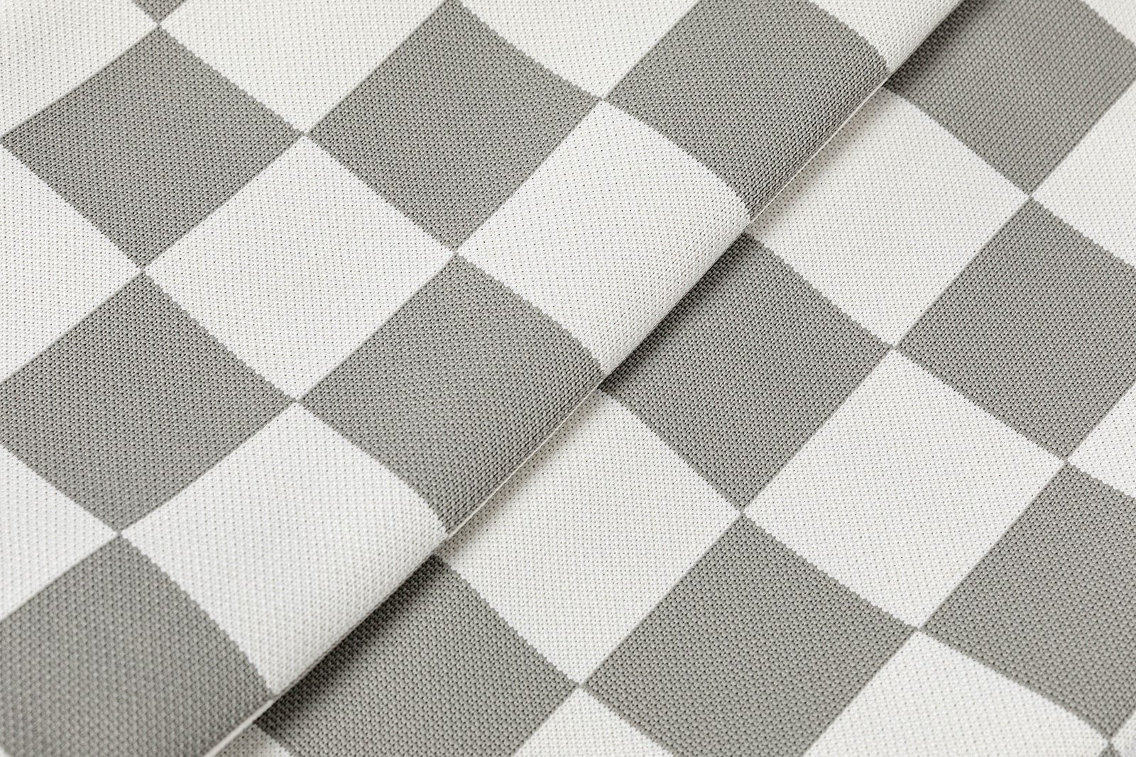 Gray Checker Orthopedic Dog Bed Up Close