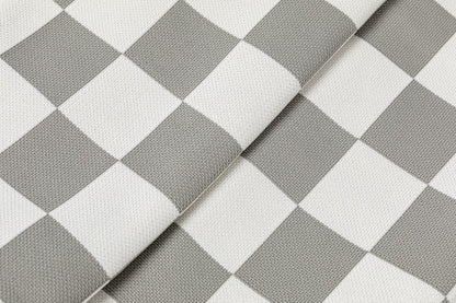 Gray Checker Orthopedic Dog Bed Up Close